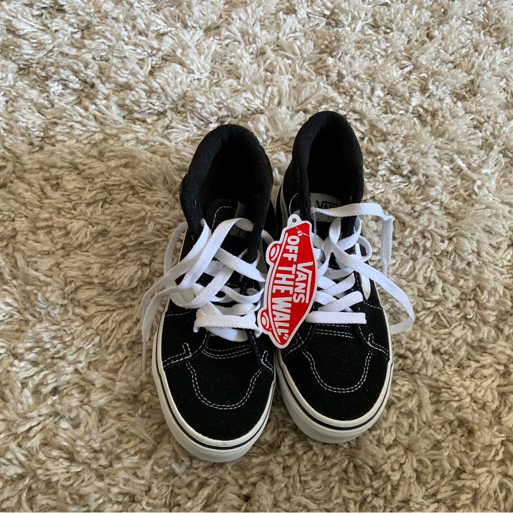 Vans Kids Classic Black and White Sneakers